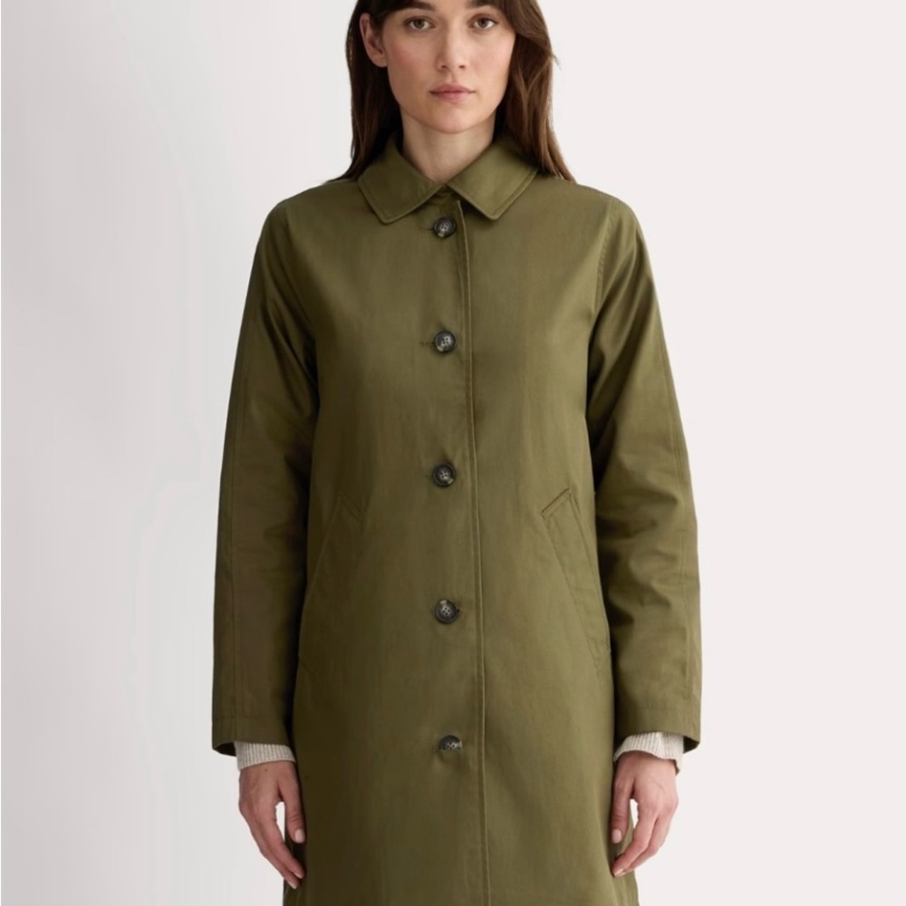 Everlane Olive Green Trench Coat